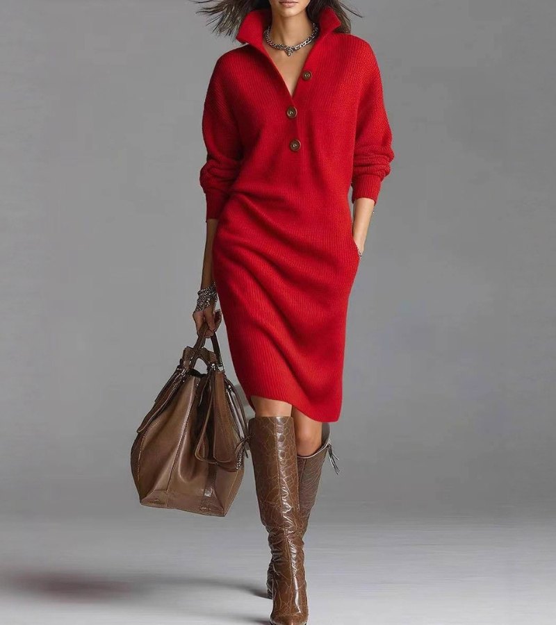 Maxine | Warm Knit Dress, Elegant and Comfortable